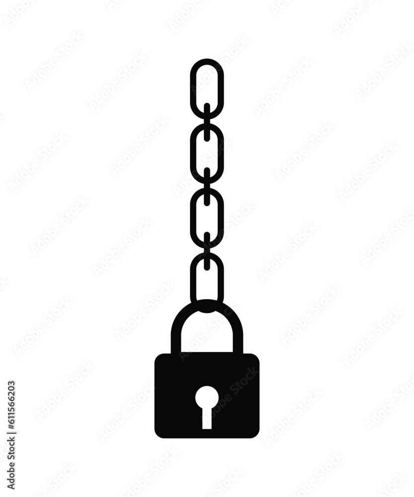 lock and chain icon, vector best flat icon. lock and chain icon, vector best flat icon.