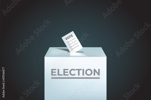 vector illustration, voting box and election image, realistic vector.
