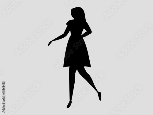 Women live style black and white minimal style for artwork