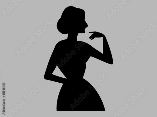 Women live style black and white minimal style for artwork