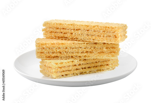 Wafers in a plate isolated on transparent png