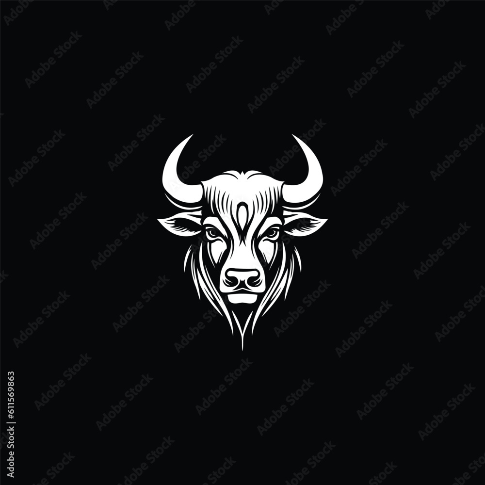 Bull head logo design vector illustration Bull head logo design vector illustration