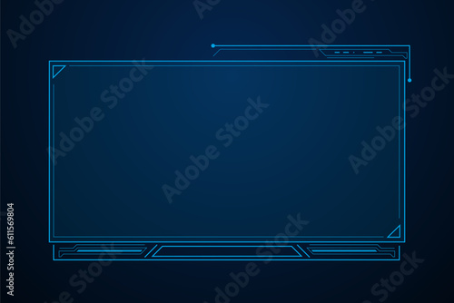 Sci fi futuristic user interface, HUD template frame design, Technology abstract background	
