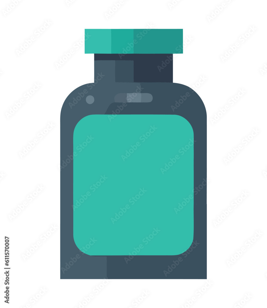 Healthcare symbol on pill bottle illustration design Healthcare symbol on pill bottle illustration design