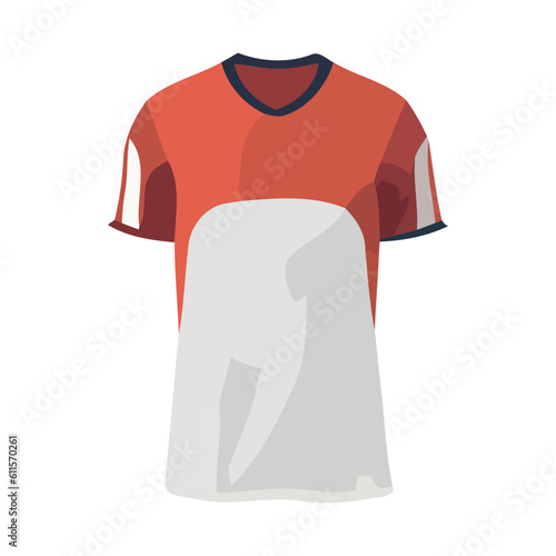 Fashionable men soccer shirt on white background