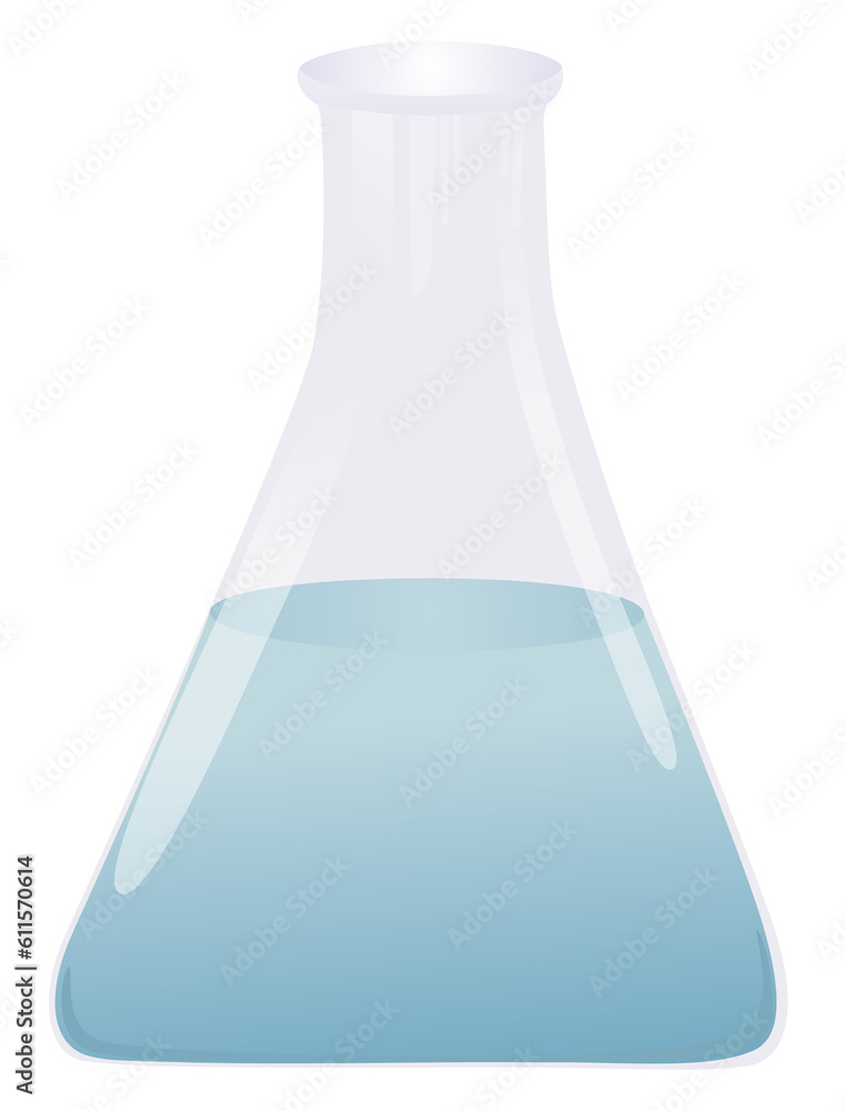 Laboratory erlenmeyer flask chemistry equipment vector Laboratory erlenmeyer flask chemistry equipment vector
