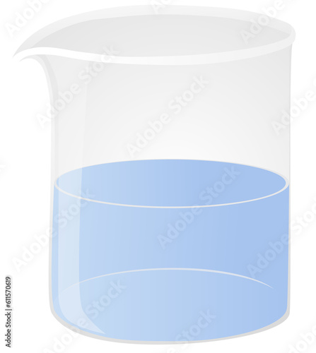 Beaker chemistry equipment vector for lab design