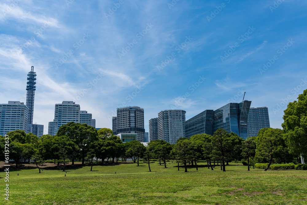 Obraz premium 横浜みなとみらい 臨港パークの風景