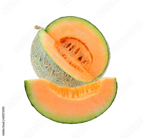 cantaloupe melon isolated on transparent png