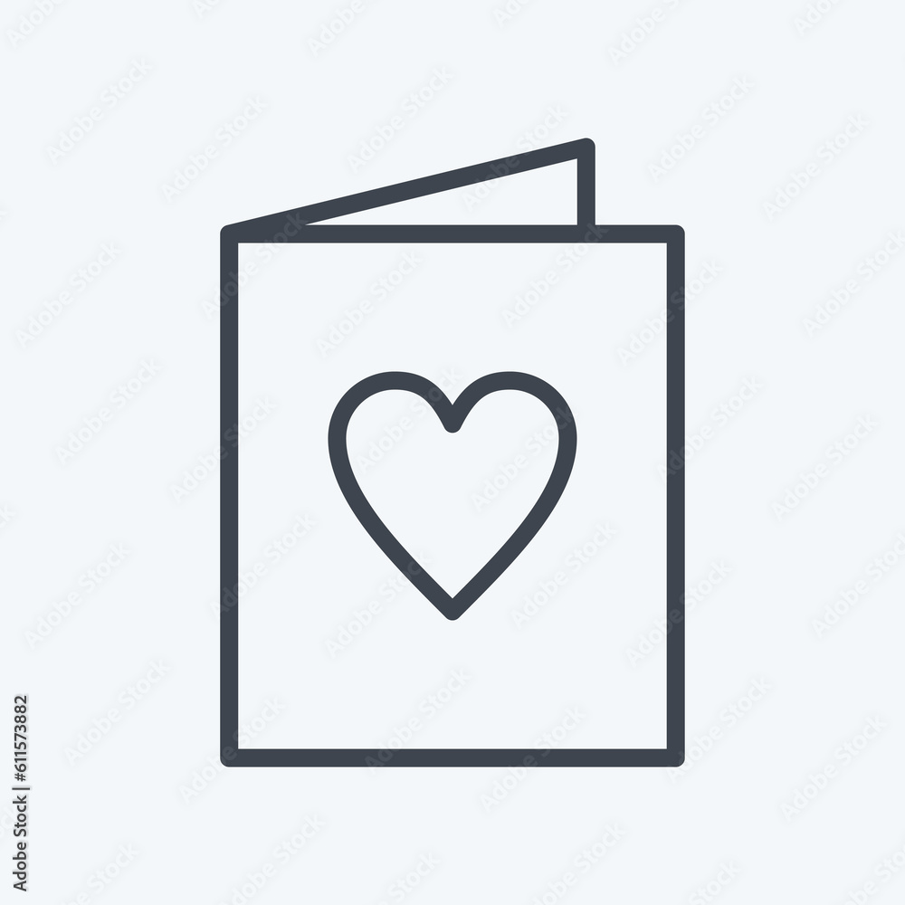Icon Wedding Invitation. related to Decoration symbol. line style. simple design editable. simple illustration Icon Wedding Invitation. related to Decoration symbol. line style. simple design editable. simple illustration