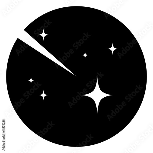 A Vector of Bright Midnight Starlight Design