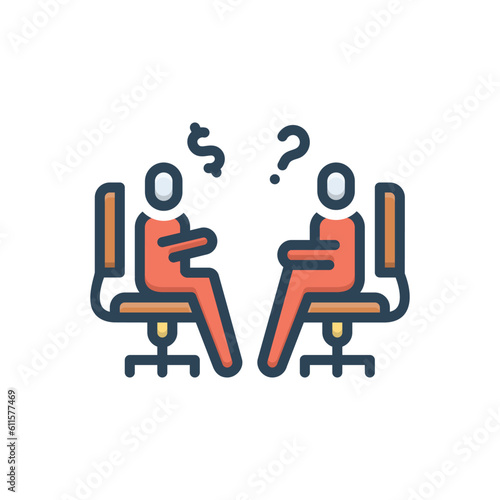 Color illustration icon for adviser 