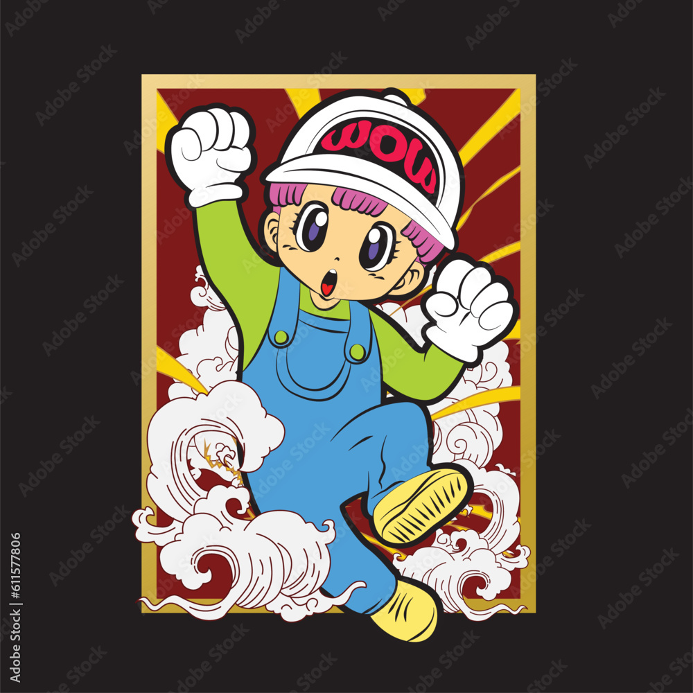 Obraz premium the rich kid illustration design for children's day event