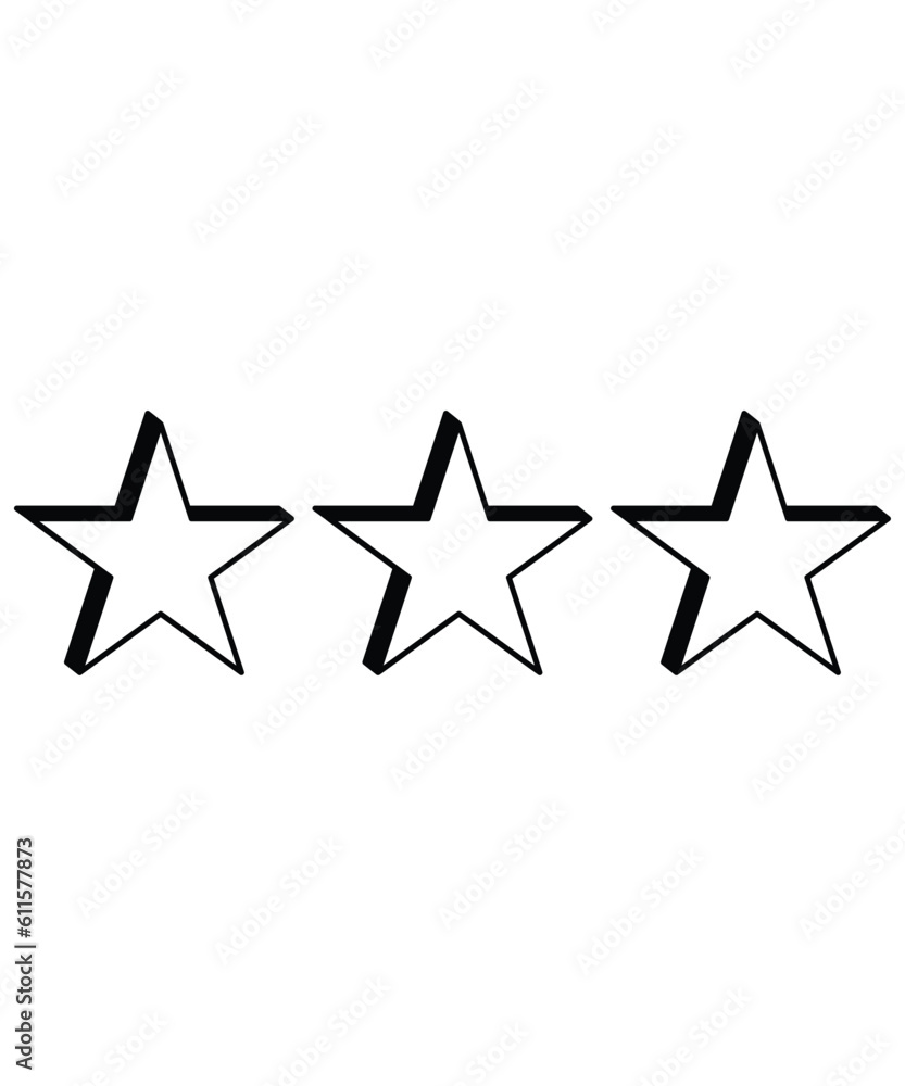 3 star icon, vector best flat icon. 3 star icon, vector best flat icon.