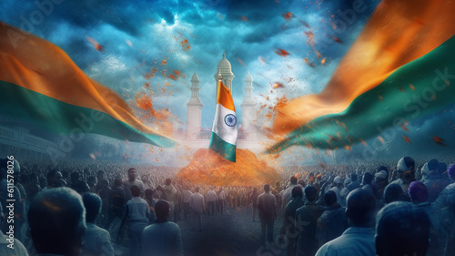 india independence day. Generative AI