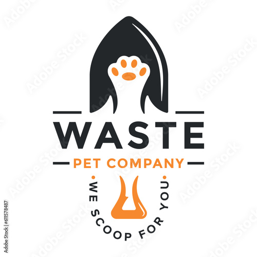Pet Waste Company Logo Icon Design.