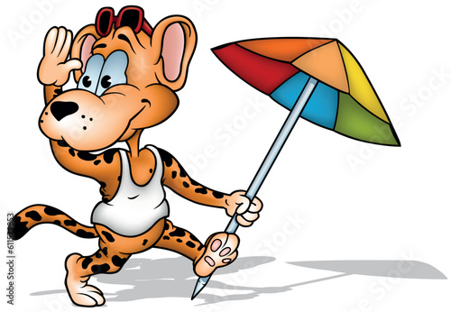 A Blue-eyed Leopard with a ...