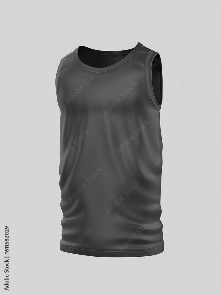 Men's Tank Top Blank Template 3d illustration mockup. Men's Tank Top Blank Template 3d illustration mockup.
