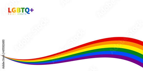 Pride LGBT  Element clip art Colorful rainbow LGBTQ pride month celebration background social media