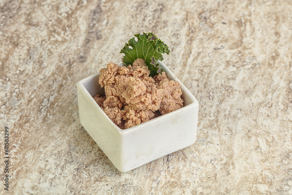 Liver pate in the bowl
