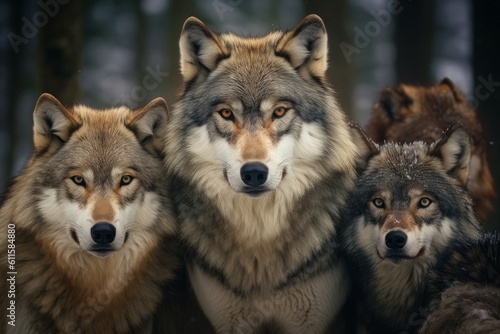 Group wolfs. Generate Ai