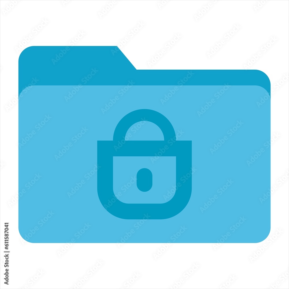 Secure confidential files folder with paper documents access and private lock vector flat icon, permission concept, privacy protection locked or secret data icon Secure confidential files folder with paper documents access and private lock vector flat icon, permission concept, privacy protection locked or secret data icon