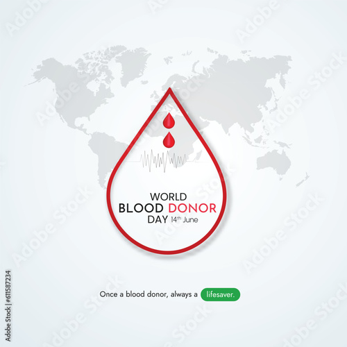 Blood donation illustration concept for Social Media Post