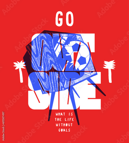 Go outside. soccer ball destroyed vintage TV screen.