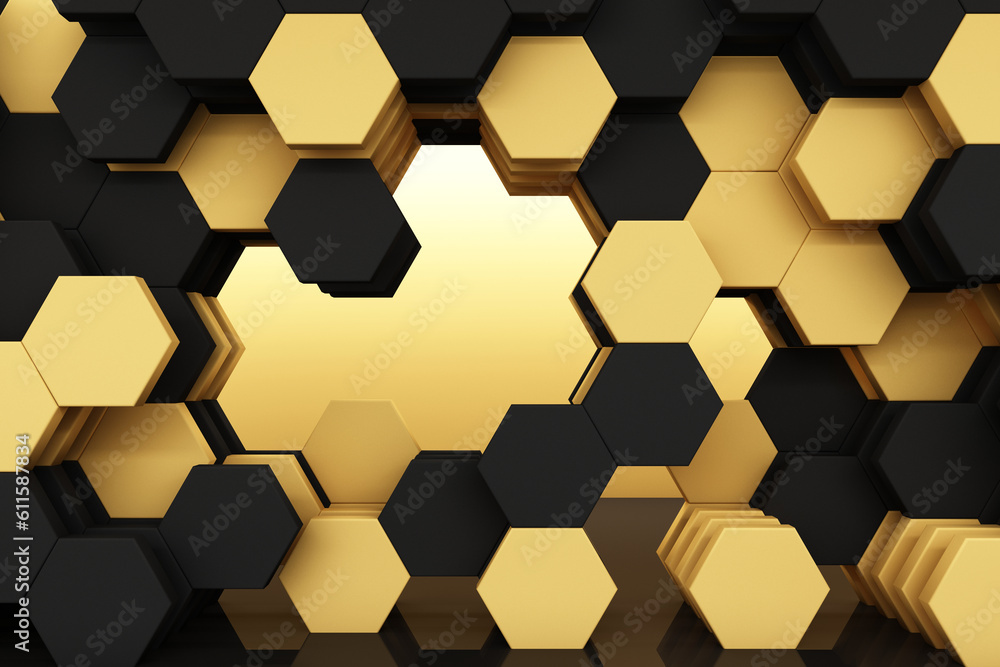 honeycomb yellow and black studio set scene 3d render abstract minimal background honeycomb yellow and black studio set scene 3d render abstract minimal background