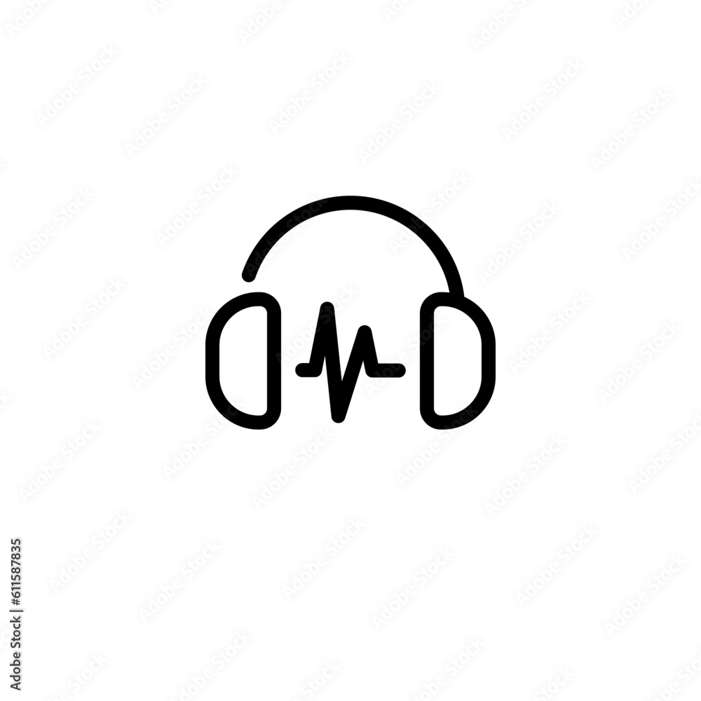communication headset sign symbol vector communication headset sign symbol vector