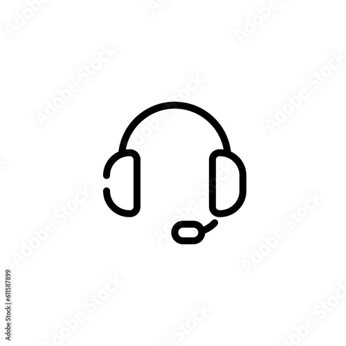 communication headset sign symbol vector
