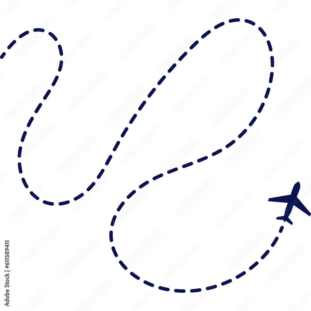 Dashed Line Plane-06 Dashed Line Plane-06