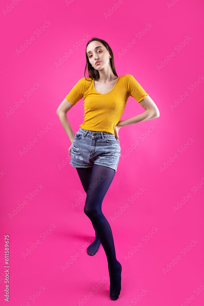 Fit and beautiful legs in sexy pantyhose. Woman in hosiery. Fit and beautiful legs in sexy pantyhose. Woman in hosiery.