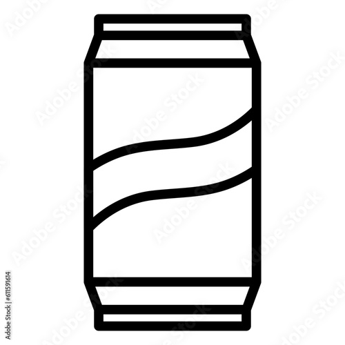 soda can icon illustration vector with line style