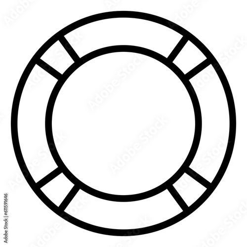 lifebuoy icon illustration vector with line style