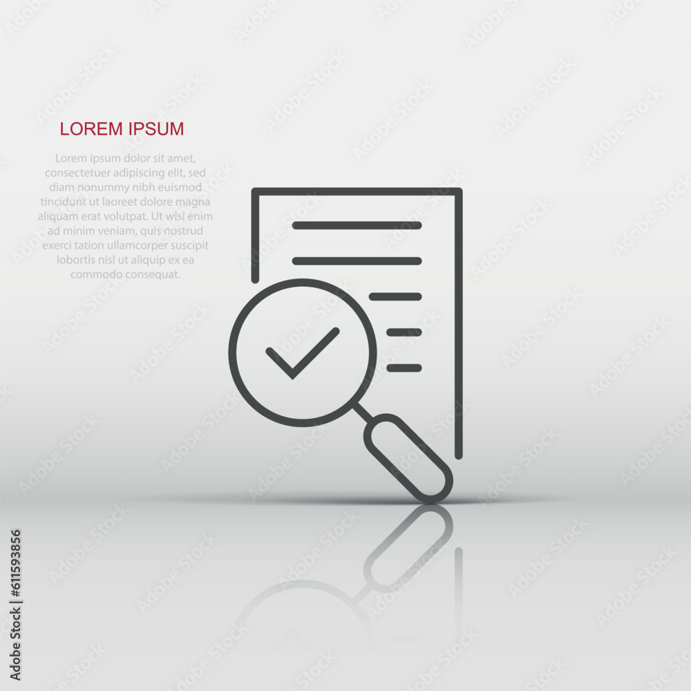 Financial statement icon in flat style. Result vector illustration on white isolated background. Report business concept. Financial statement icon in flat style. Result vector illustration on white isolated background. Report business concept.