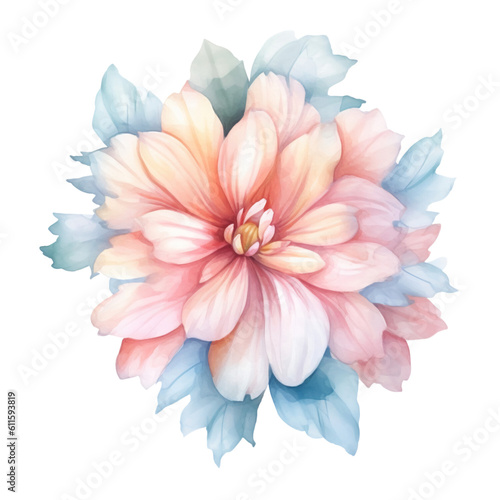 Flowers Watercolor Clip Art, Watercolor Sublimation Design, Watercolor Flowers Bouquet © Danbamstore