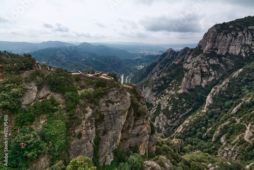 Partial view of the mountains from the abbey of Santa Maria de Montserrat in Monistrol. © Javier