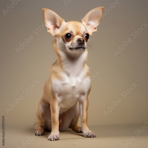chihuahua in full length  photography  studio photo. AI generated.