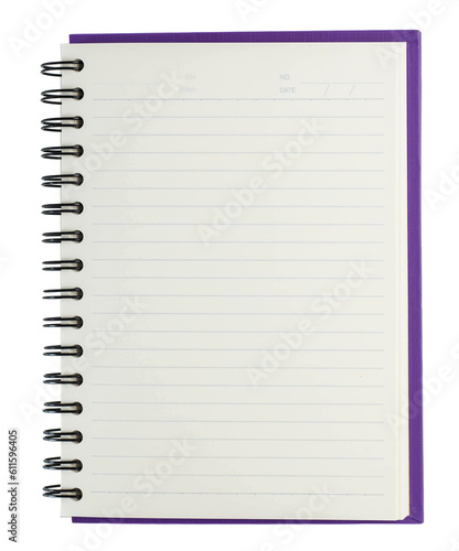 Blank notebook on transparent background, PNG File