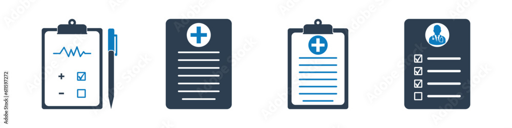 Medical Report Icon Set. Collection of Clipboard, Test, Checkup, Prescription, and More Icons. Editable Flat Vector Illustration. Medical Report Icon Set. Collection of Clipboard, Test, Checkup, Prescription, and More Icons. Editable Flat Vector Illustration.