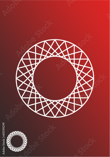 Vector illustration of a star design from polygons