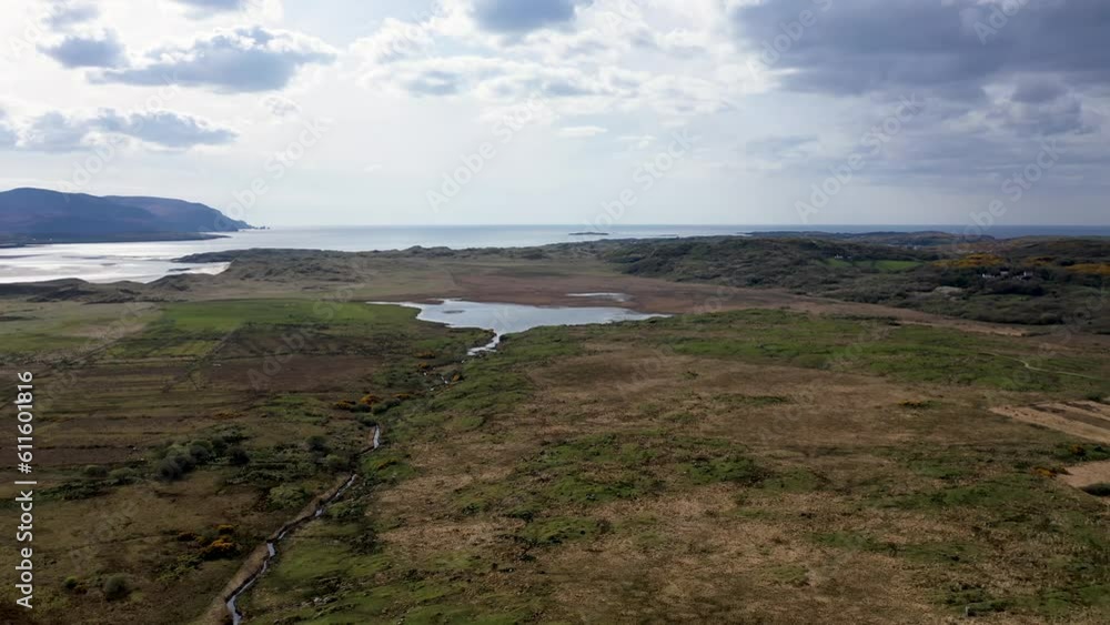 Sheskinmore lake between Ardara and Portnoo in Donegal - Ireland. Sheskinmore lake between Ardara and Portnoo in Donegal - Ireland.