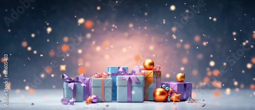 christmas gift box and gifts 3d