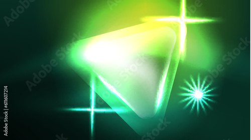 Wallpaper Mural Digital Neon Abstract Background, Triangles And Lights Geometric Design Template Torontodigital.ca