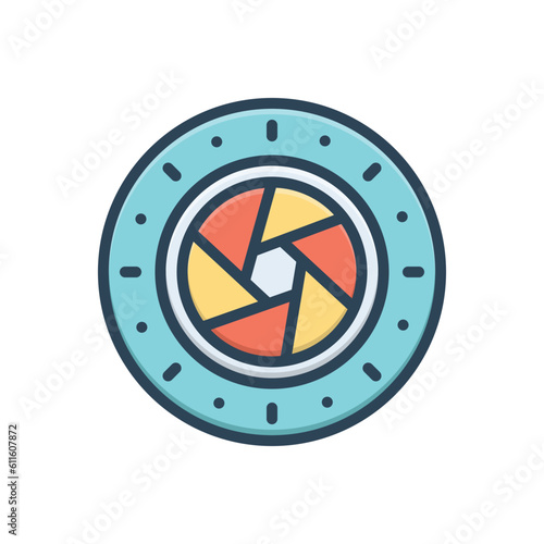 Color illustration icon for lenses  