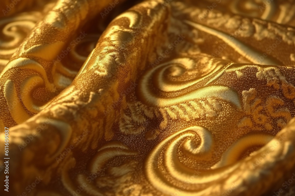 AI generative images of new, elegant and classic golden velvet background 
