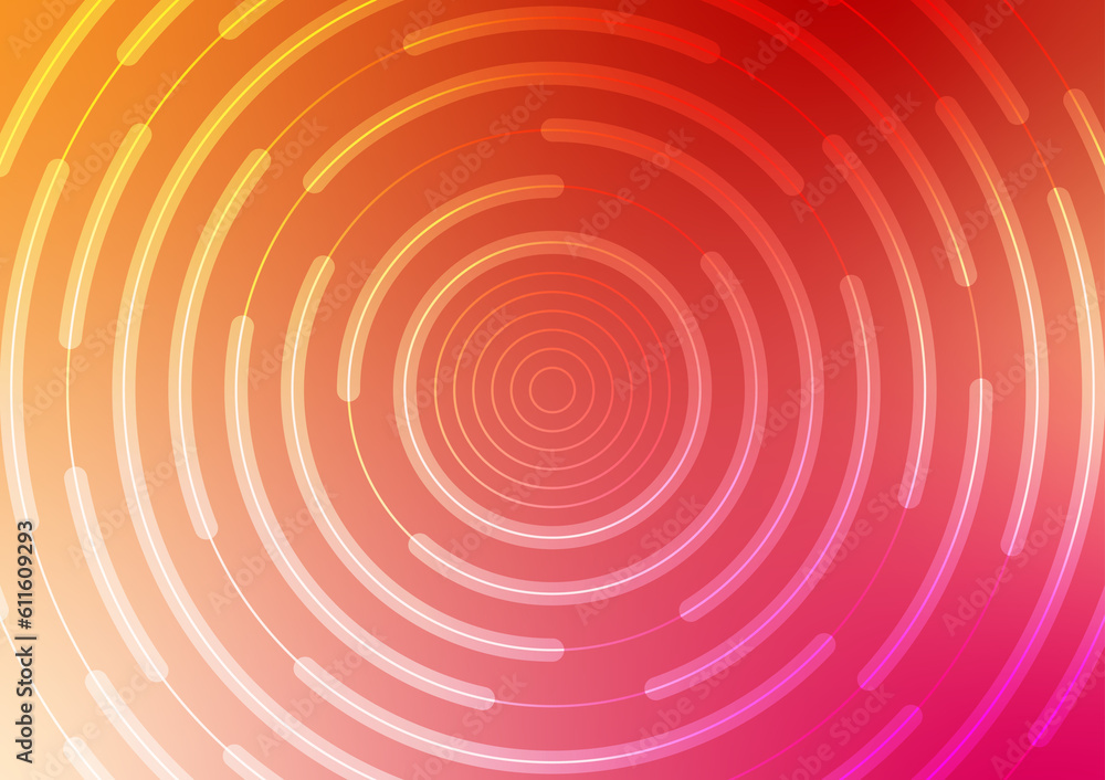 Red line pattern circle wave cover banner presentation background