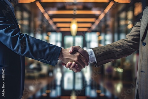 Business partners shaking hands