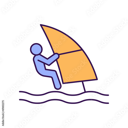 Photos Surfing Vector Icon easily modify